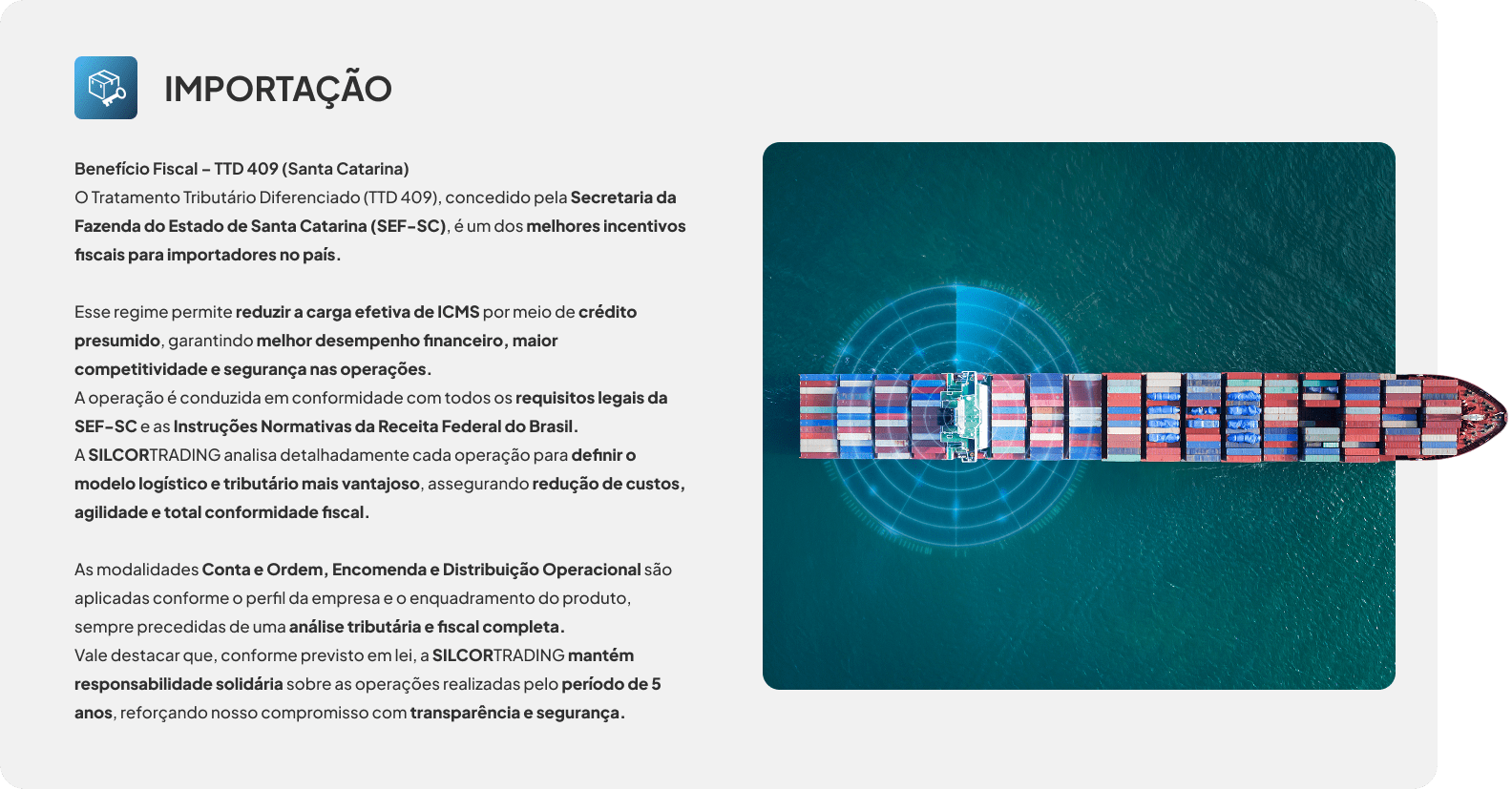 Importação – Benefício Fiscal TTD 409