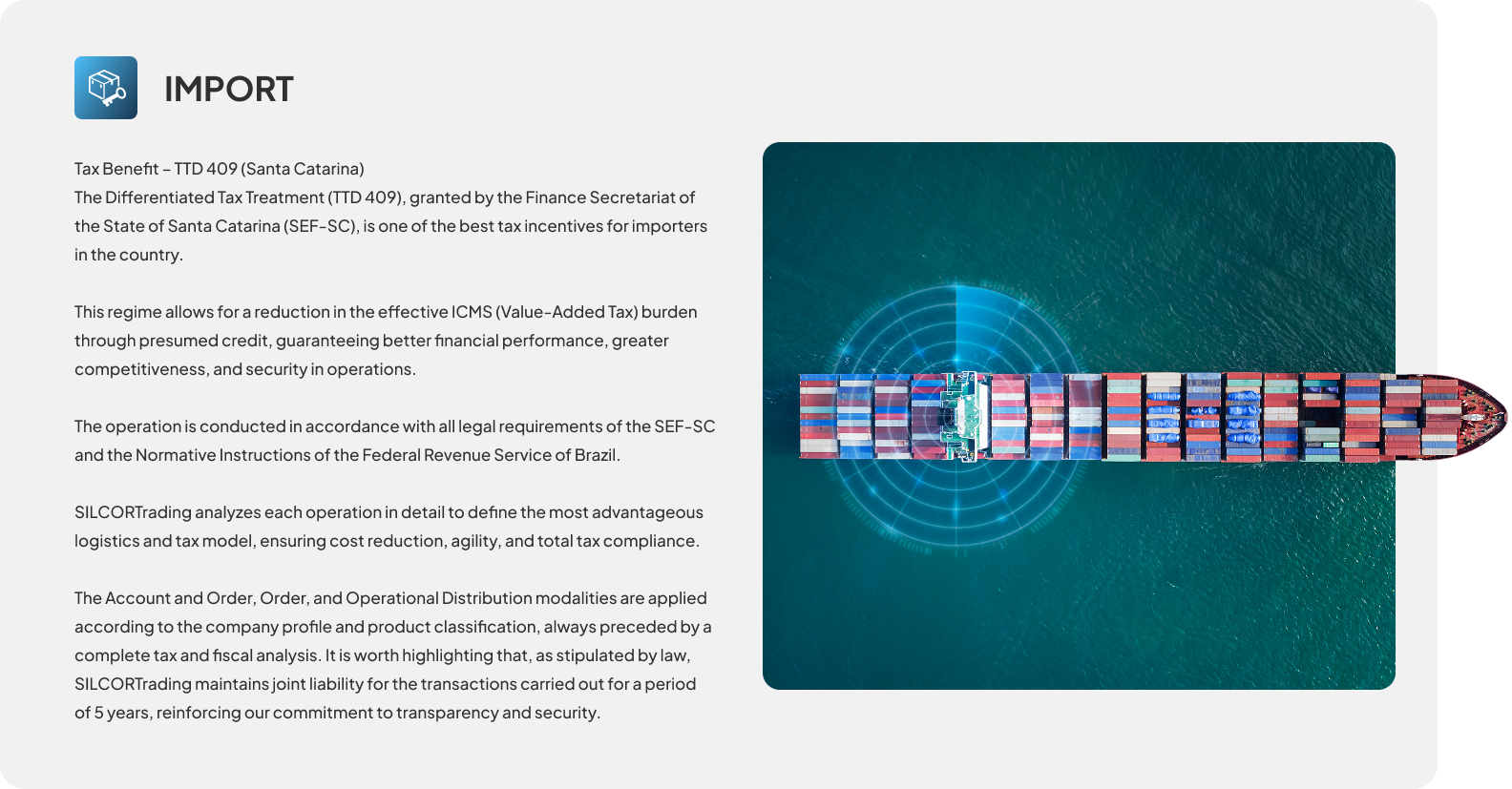 Importação – Benefício Fiscal TTD 409